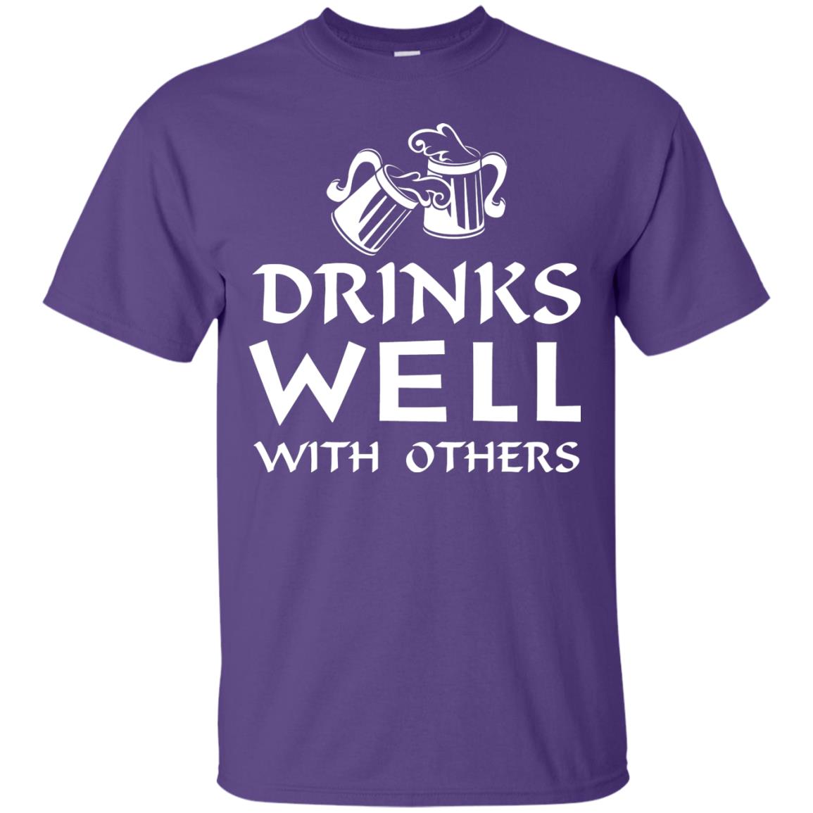 Drinks Well With Others St. Patrick_s Day T-shirt Purple