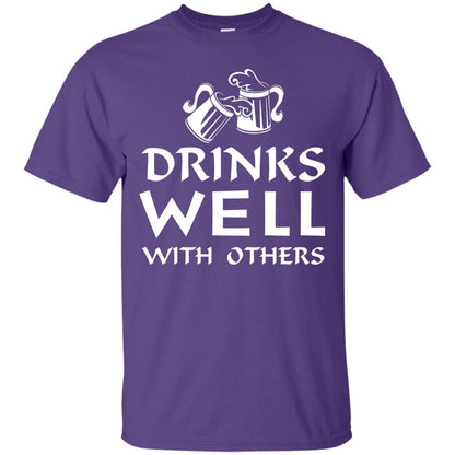 Drinks Well With Others St. Patrick_s Day T-shirt Purple