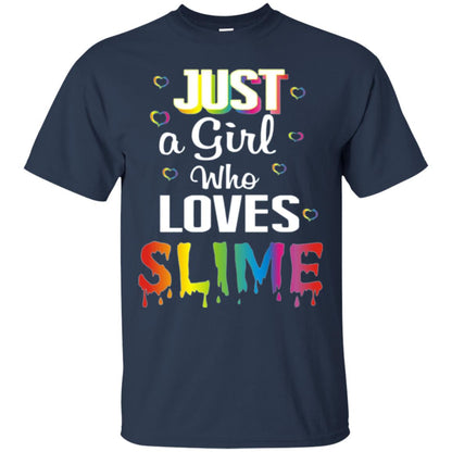 Slime Lovers T-shirt Just A Girl Who Loves Slime Navy