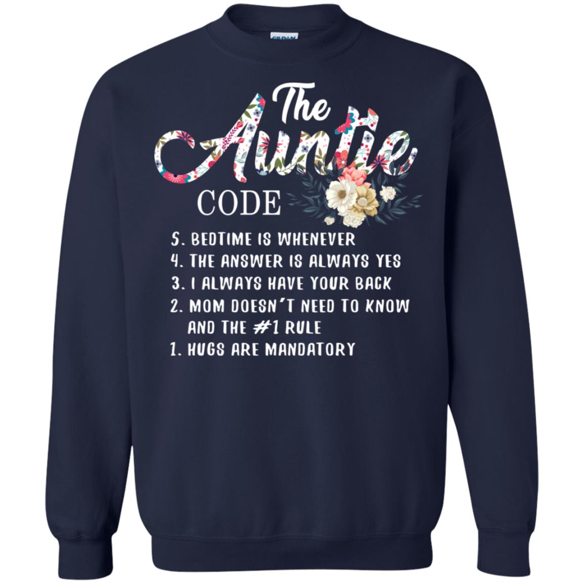 The Auntie Code Shirt For Womens Navy