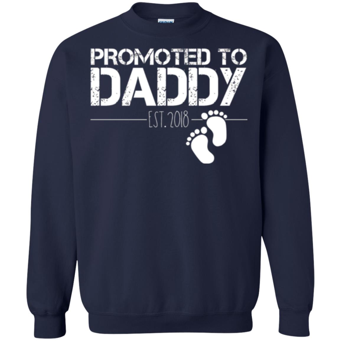 Daddy T-shirt Promoted To Daddy Est 2018 Navy
