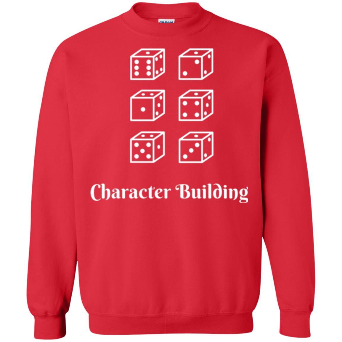 Gamer T-shirt Character Building Rolling Dice Red