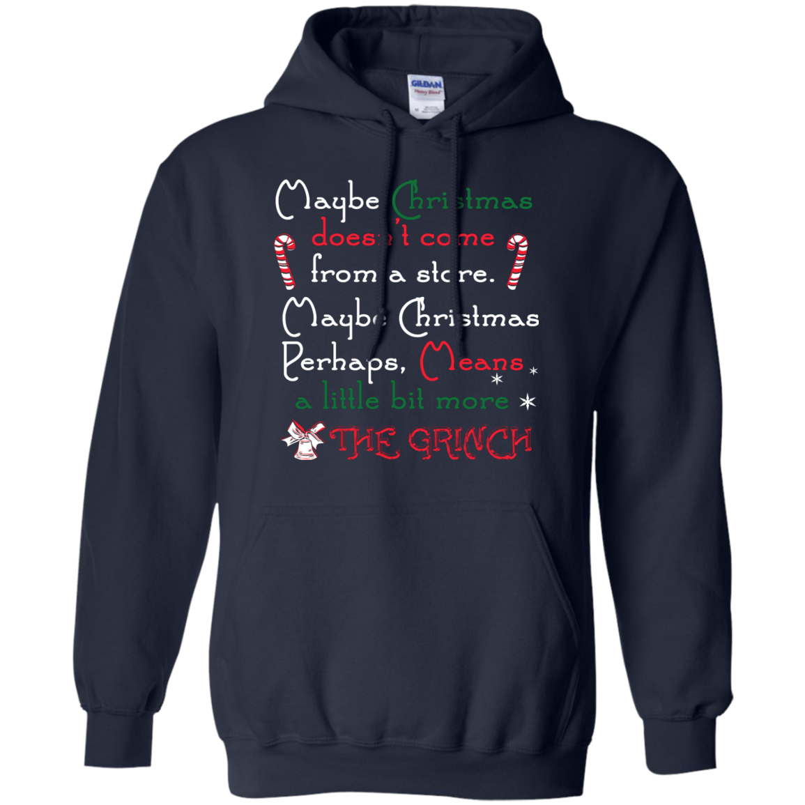 Christmas T-shirt Maybe Christmas Doesn't Come From A Store Navy