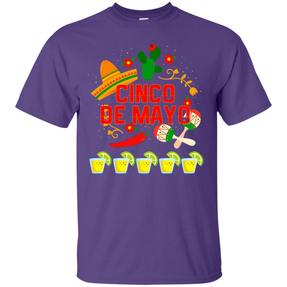 Fiesta Cinco De Mayo T-shirt Cinco De Mayo Purple