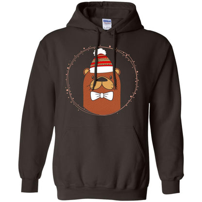 Otter Wearing A Lovely Beanie Gift Shirt For Otter Lover Dark Chocolate
