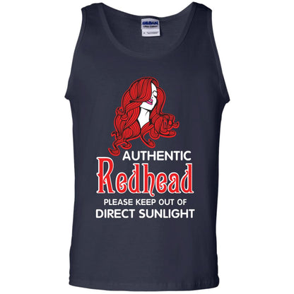 Authentic Redhead Please Keep Out Of Direct Sunlight Cool Redhead Gift Shirt For Girls Navy