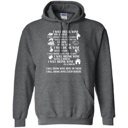 I Will Drink Wine On A Boat I Will Drink Wine Everywhere Shirt Dark Heather