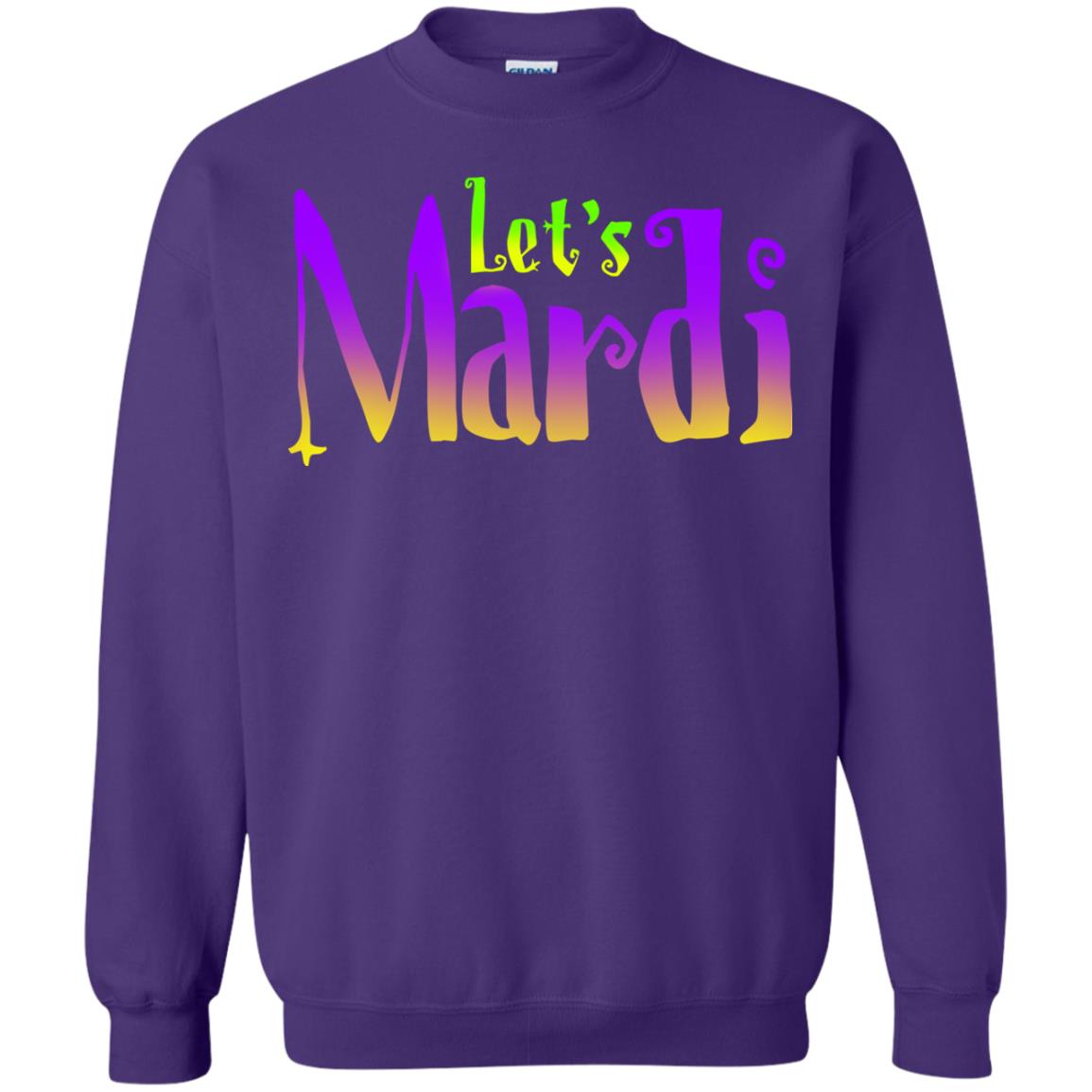 Mardi Gras T-shirt Let's Mardi Purple
