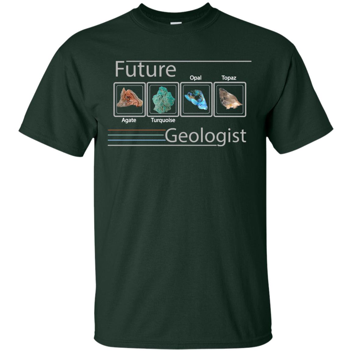 Future Geologist T-shirt Color Rocks Forest Green