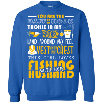 Fishing Lover T-shirt This Girl Loves Fishing With Her Husband Royal