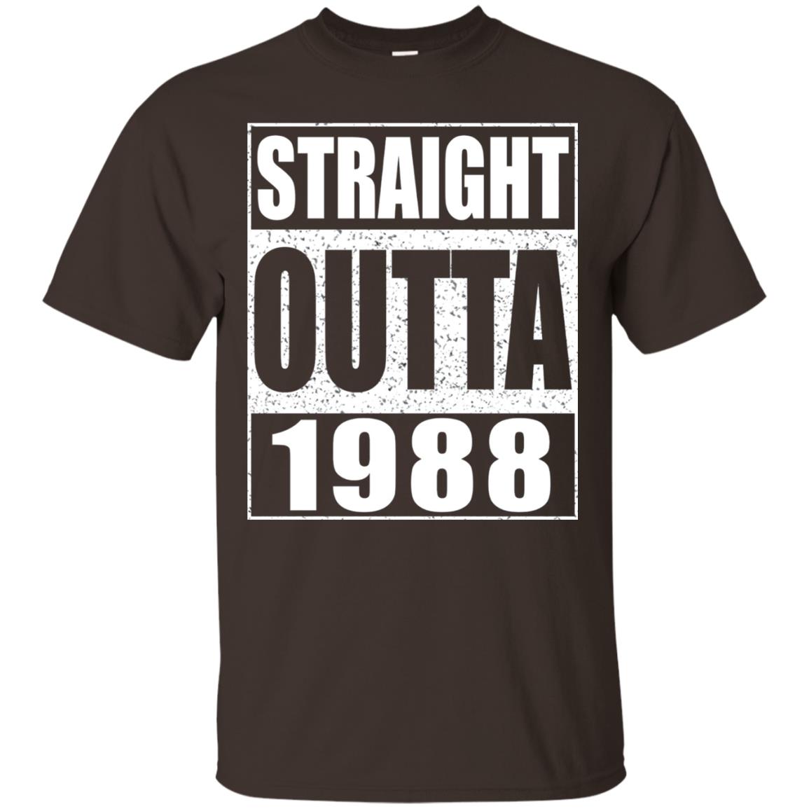 Straight Outta 1988 Funny 30th Birthday Shirt Dark Chocolate