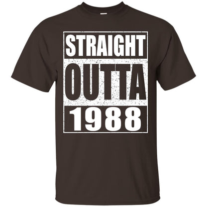 Straight Outta 1988 Funny 30th Birthday Shirt Dark Chocolate