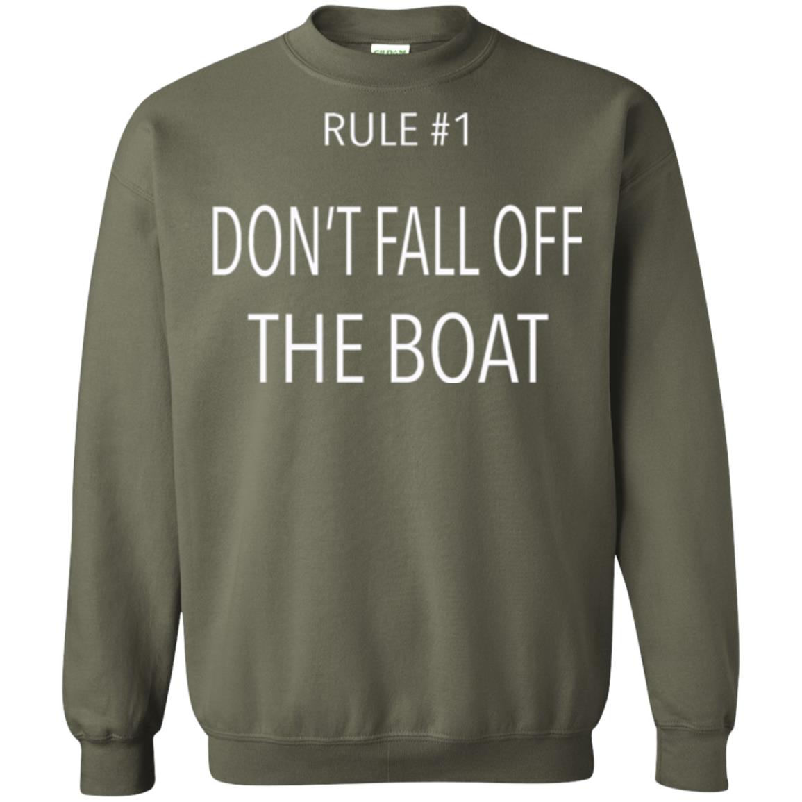 Cruise T-shirt Rule 1 Don_t Fall Off The Boat Military Green
