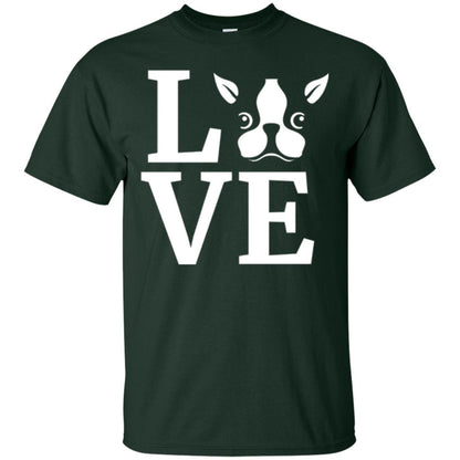 Dog Lovers T-shirt I Love My Boston Terrier Forest Green