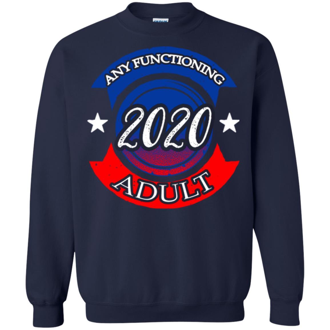 American Election Bumper T-shirt Any Functioning Adult 2020 Navy