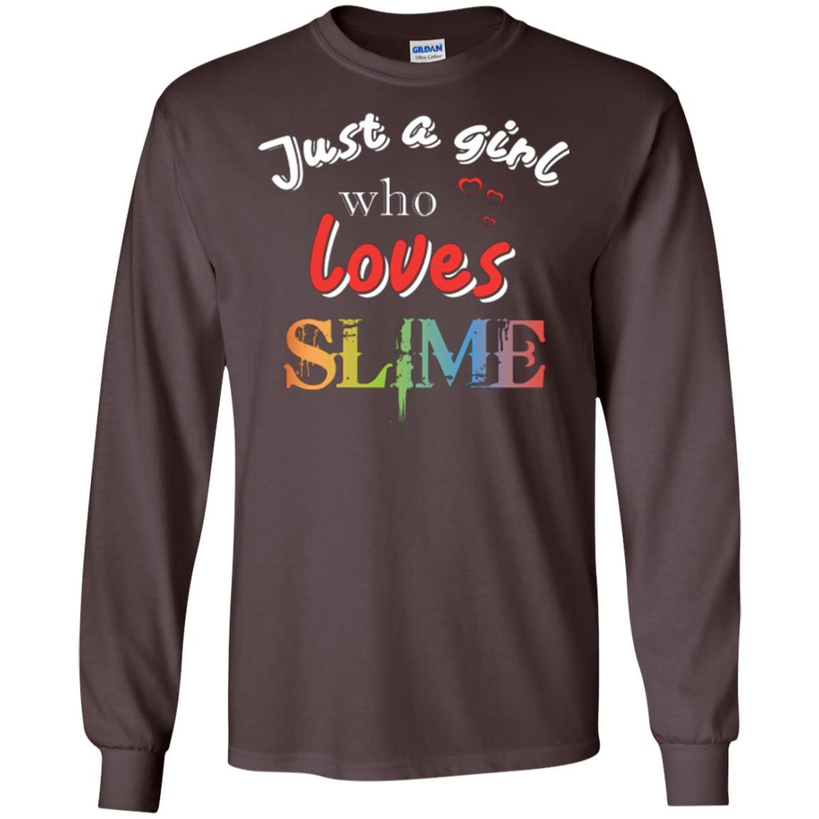 Slime Lovers T-shirt Just A Girl Who Loves Slime Dark Chocolate
