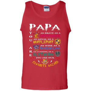 Papa Our  Favorite Wizard Harry Potter Fan T-shirtG220 Gildan 100% Cotton Tank Top