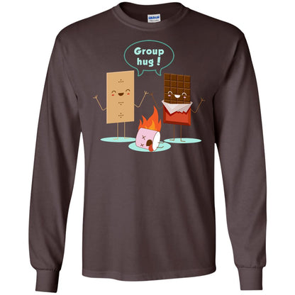 Funny Smores Chocolate Marshmallow Hiking Camping T-shirt Dark Chocolate