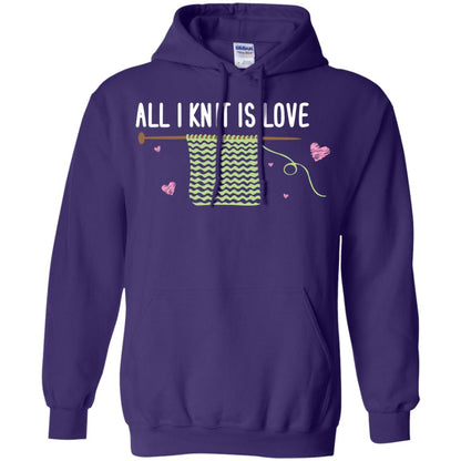 All I Knit Is Love Crocheting Lover Shirt Purple