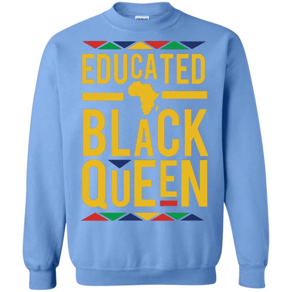African Dna Pride T-shirt Dashiki Educated Black Queen Carolina Blue