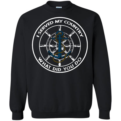 I Served My Country What Did You Do Shirt For Mens Or Womens Black