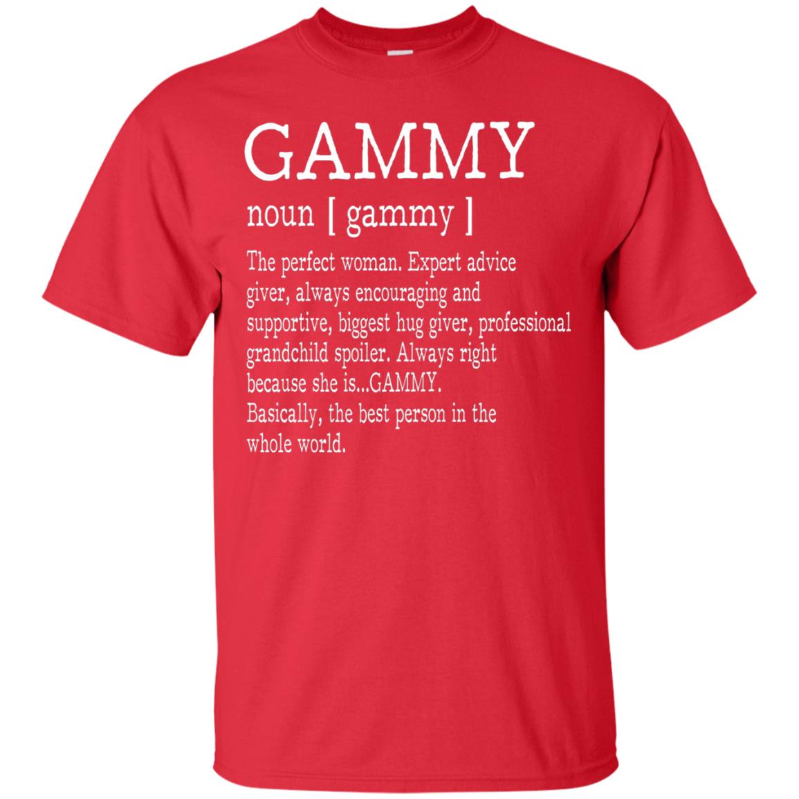 Gammy Definition Nana T-shirt Red