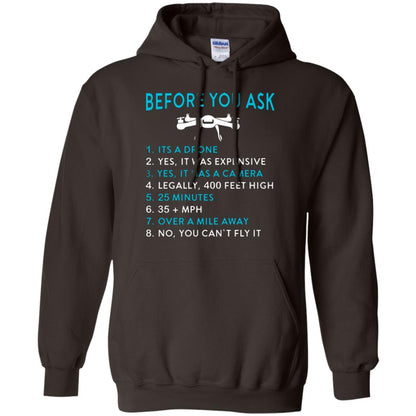 Funny Drone T-shirt Before You Ask Dark Chocolate