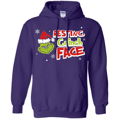 Christmas T-shirt Resting Grinch Face Purple