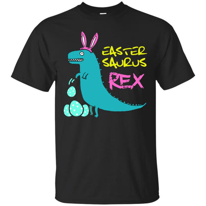 Easter Saurus Trex Bunny Dinosaur T-shirt Black
