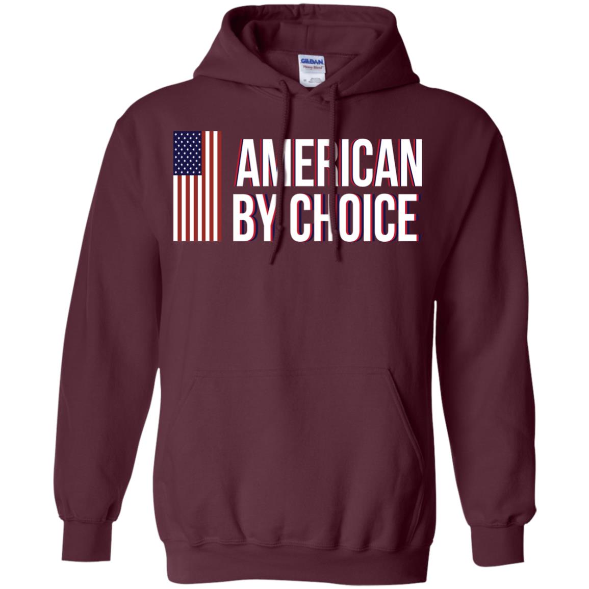 Flag Of American By Choice T-shirt Maroon