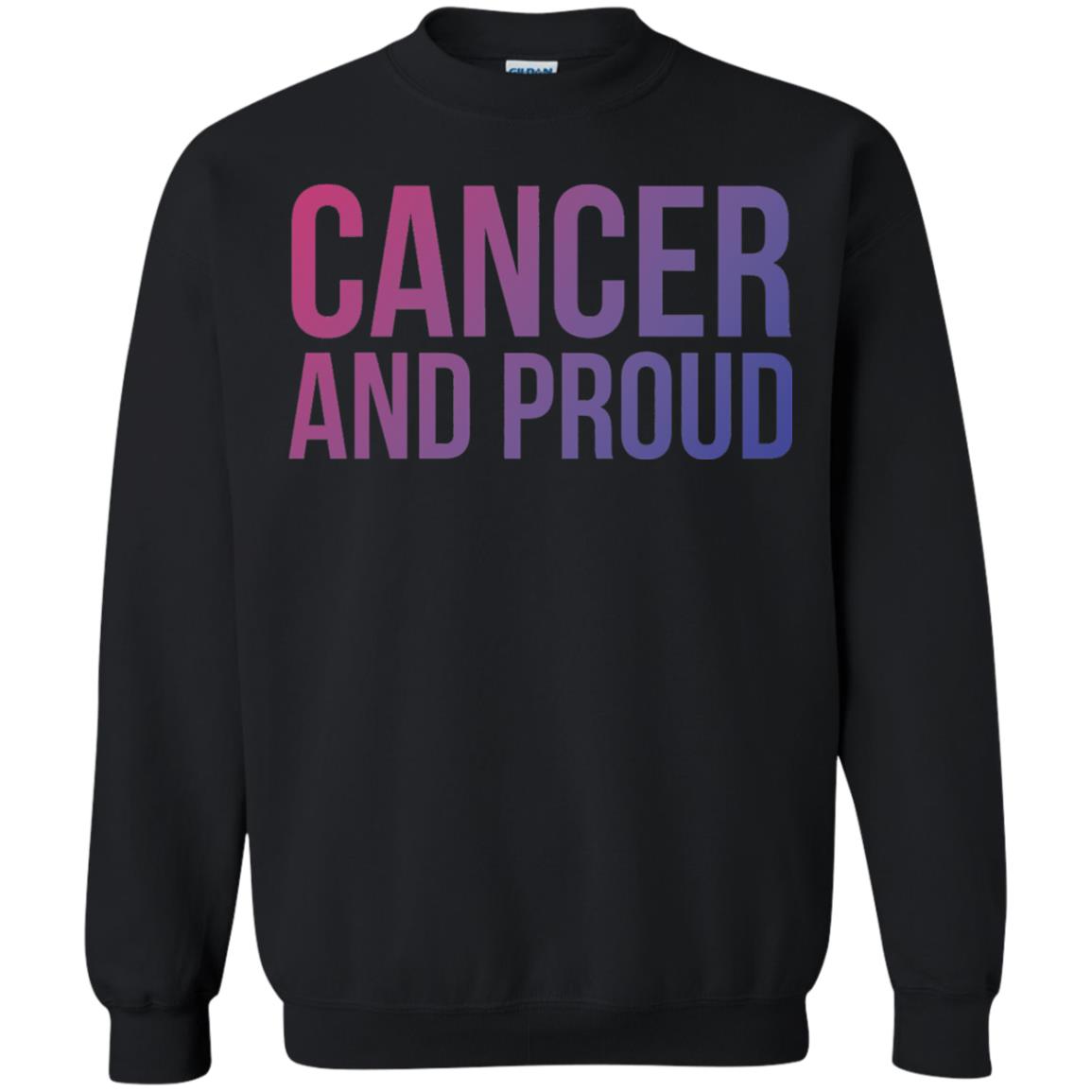 Cancer And Proud Lgbt Gear Bi Flag Gradient Shirt Black