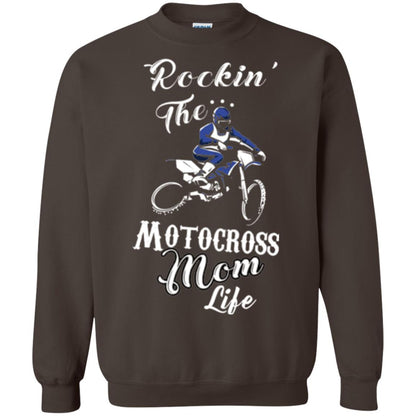 Rocking The Motocross Mom Life Mommy T-shirt Dark Chocolate