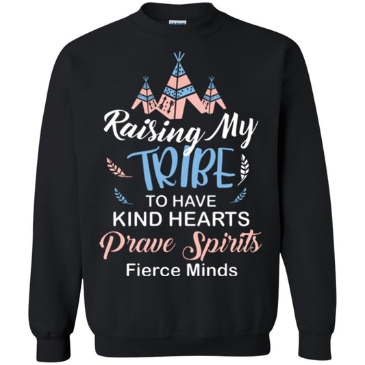 Mommy T-shirt Raising My Tribe To Have Kind Hearts Black