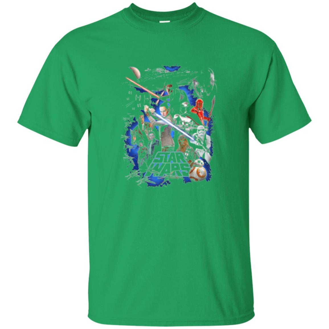 Film T-shirt Star Wars Last Jedi Classic Epic Film Poster Graphic Irish Green