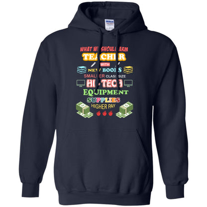 What We Should Arm Teacher With New Books Smaller Class Size Hi - Tech Equipment Supplies Higher Pay Navy