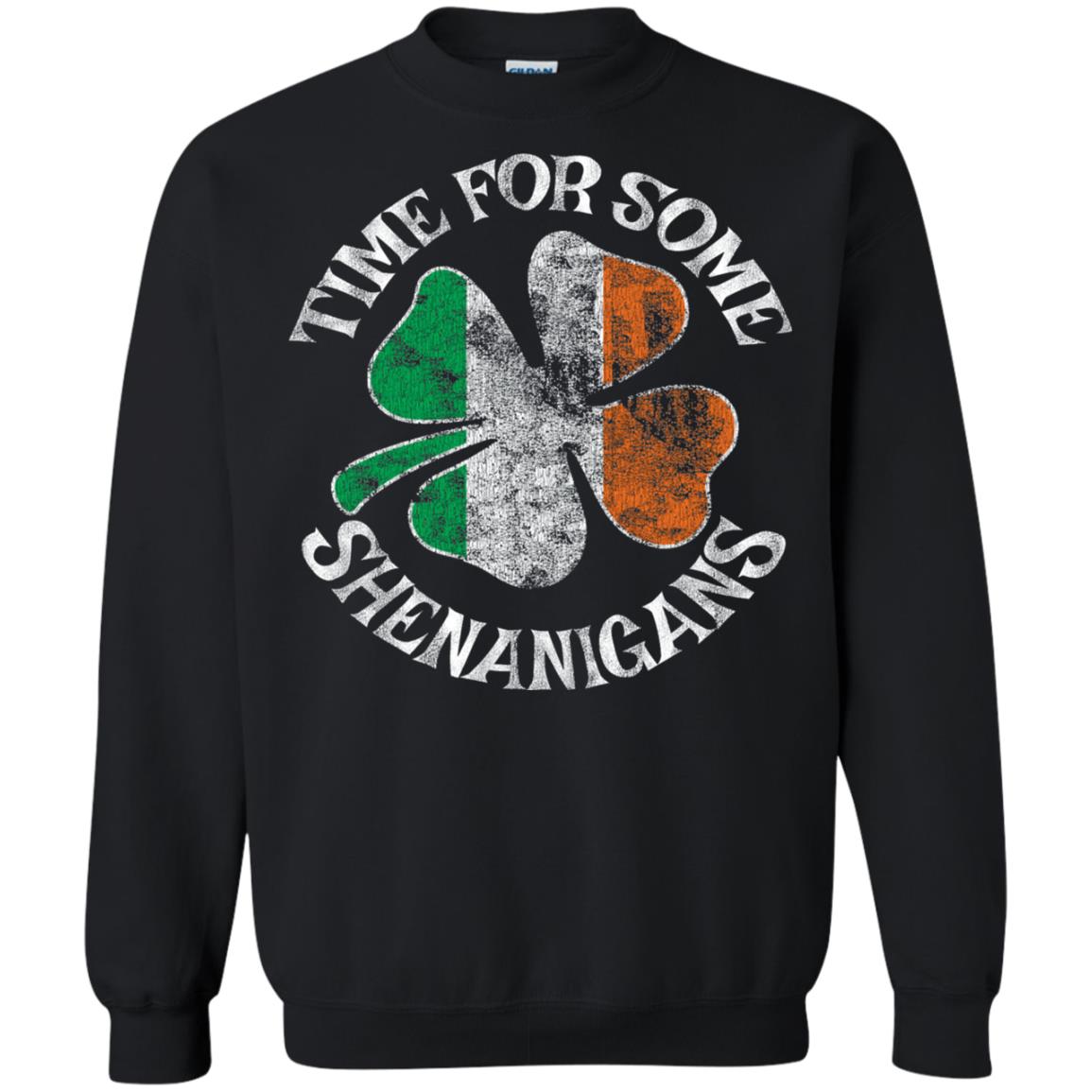 Time For Some Shenanigans St. Patrick_s Day T-shirt Black
