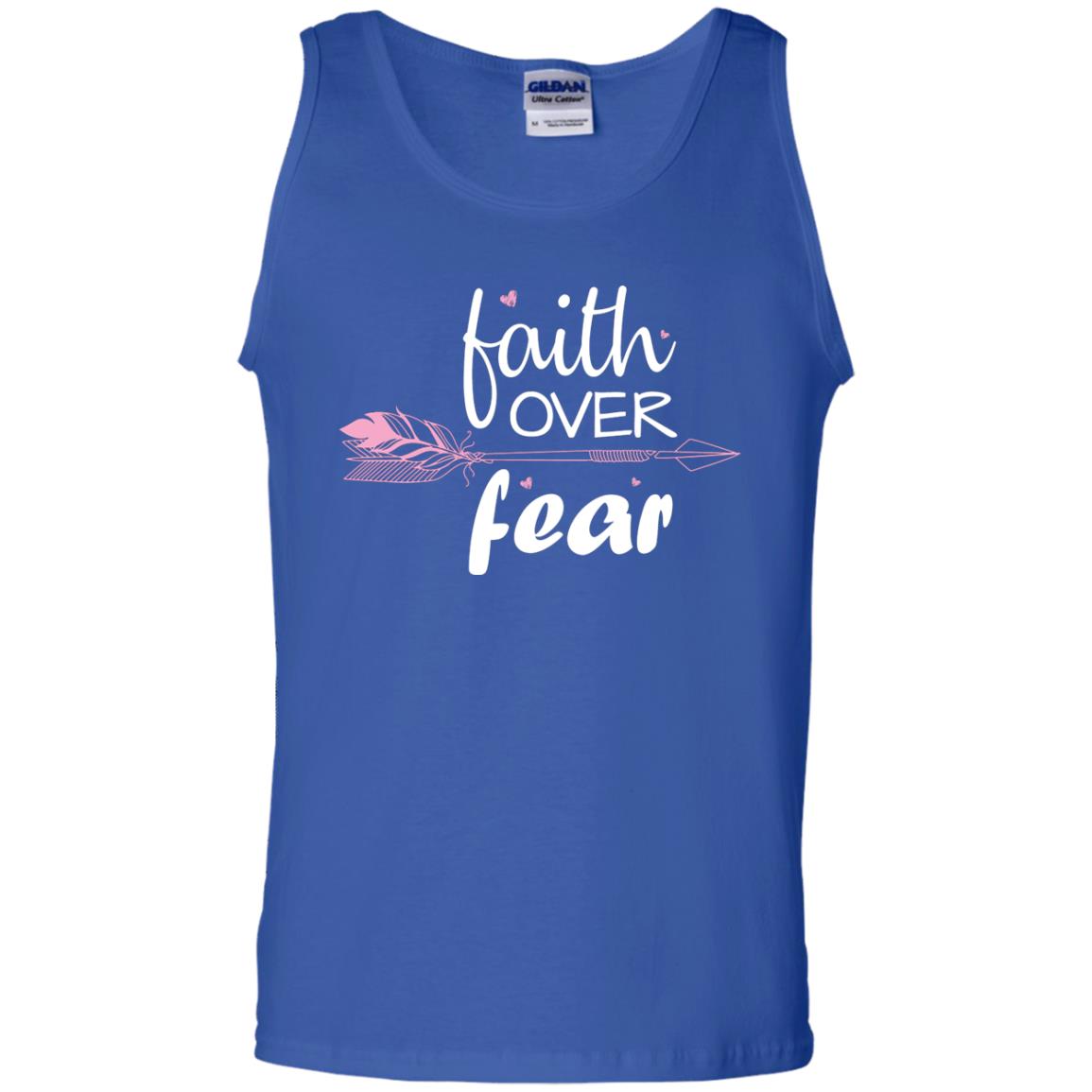 Faith Over Fear Arrow Christian Shirt Royal