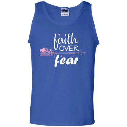 Faith Over Fear Arrow Christian Shirt Royal