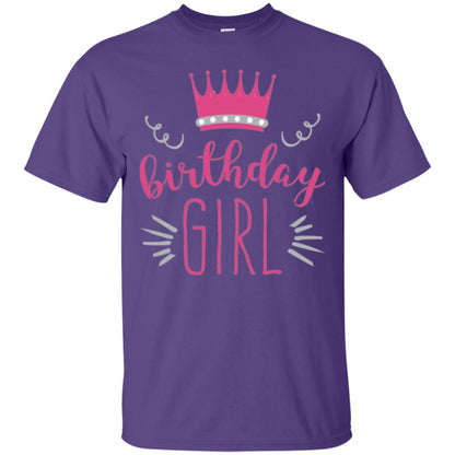 Tiara Crown T-shirt Girl_s Youth Birthday Princess T-shirt Purple
