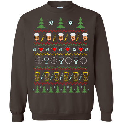Chef Christmas X-mas Gift Shirt For Cooking Lovers Dark Chocolate