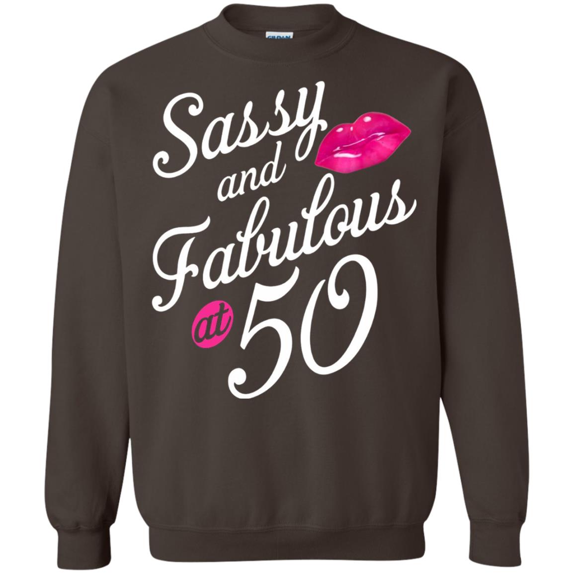 50th Birthday T-shirt Sassy And Fabulous At 50 Dark Chocolate