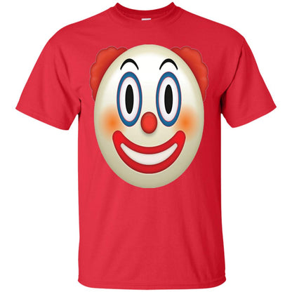 Red Nose Painted Face Happy Smile Emoji Clown T-shirt Red