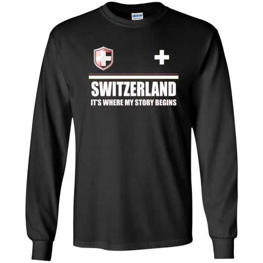 Swiss T-shirt Switzerland Flag T-shirt Black