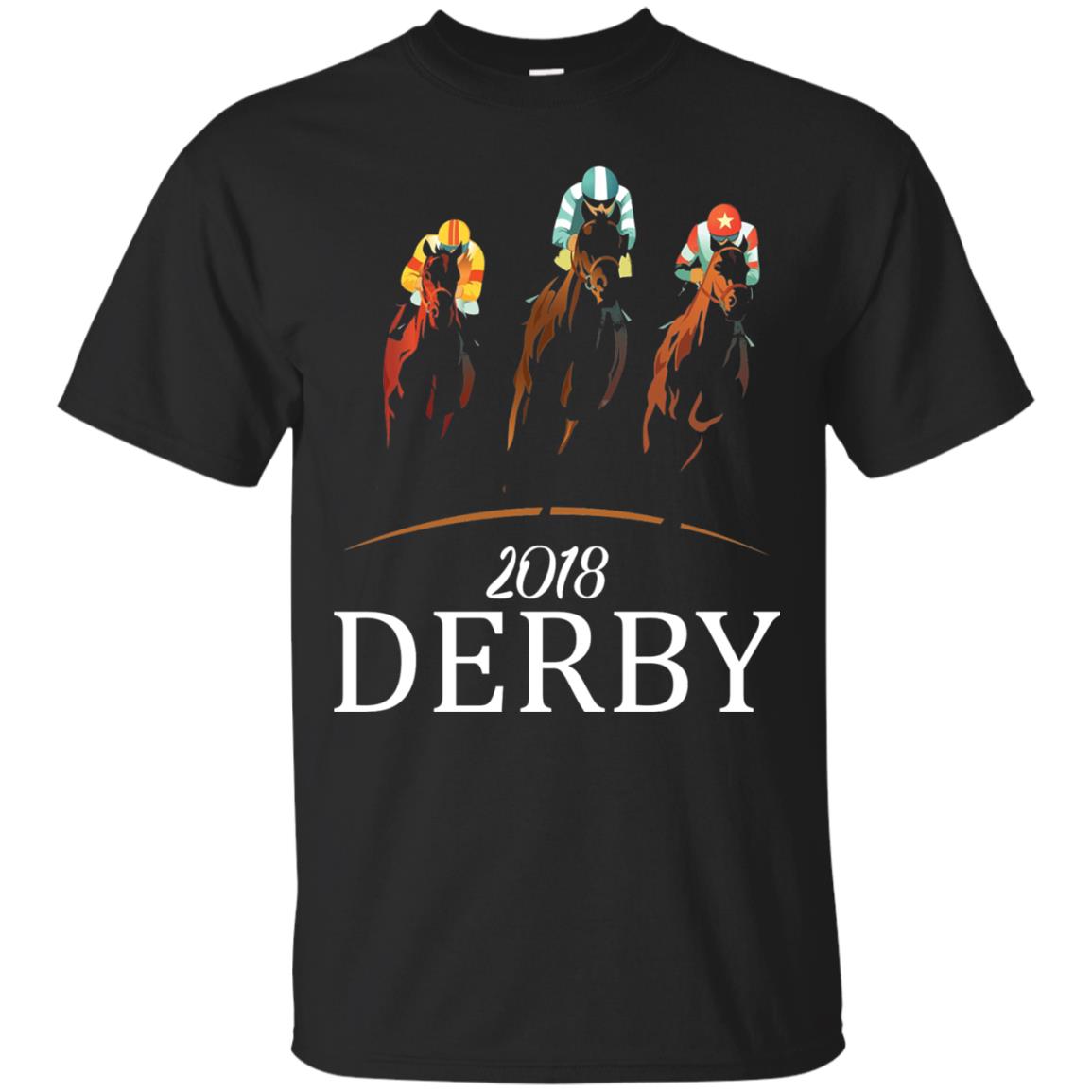 Derby 2018 Jockey Horse Racing T-shirt Black