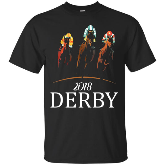 Derby 2018 Jockey Horse Racing T-shirt Black