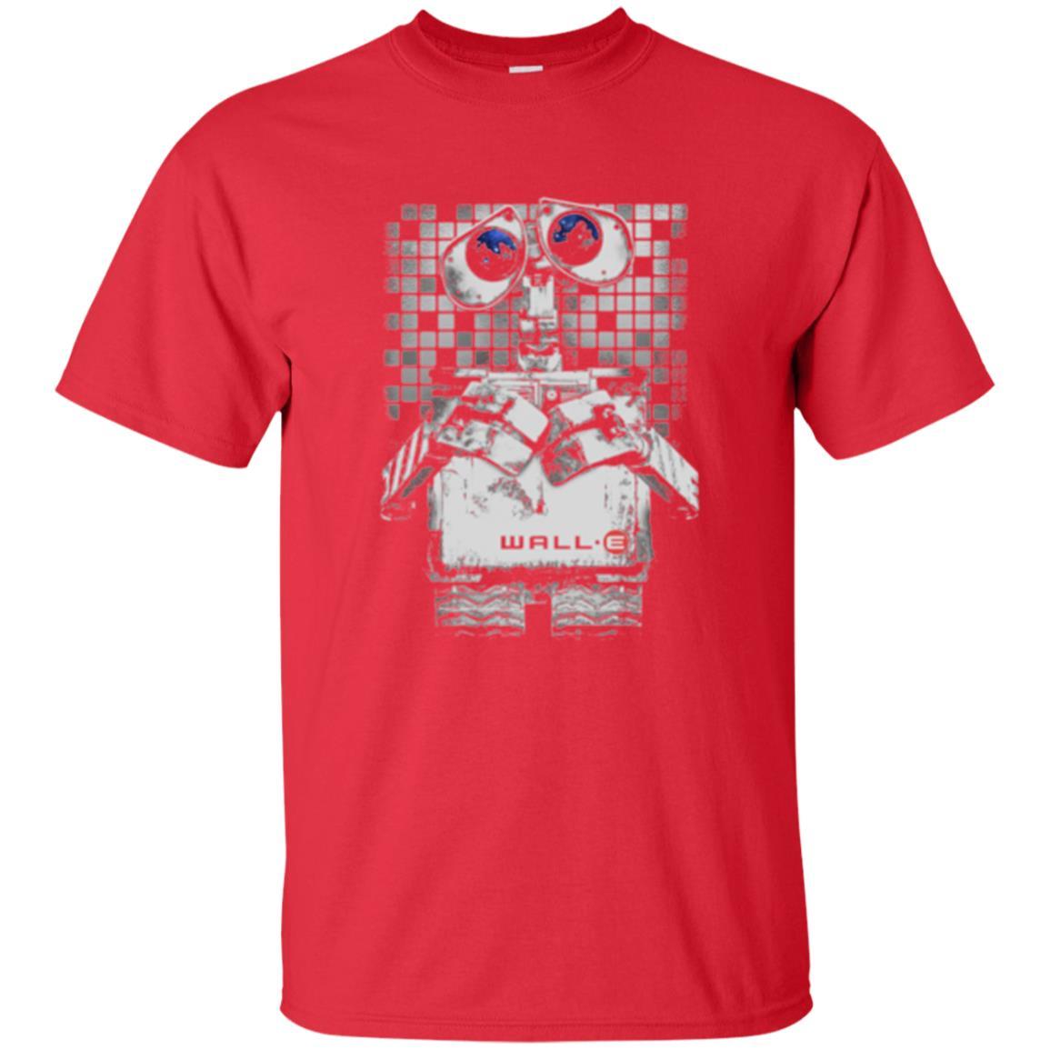 Film T-shirt Wall-e Tile Portrait Graphic Red