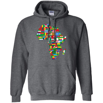 Proud African Country Flags Continent Love Proud African American T-shirt Dark Heather
