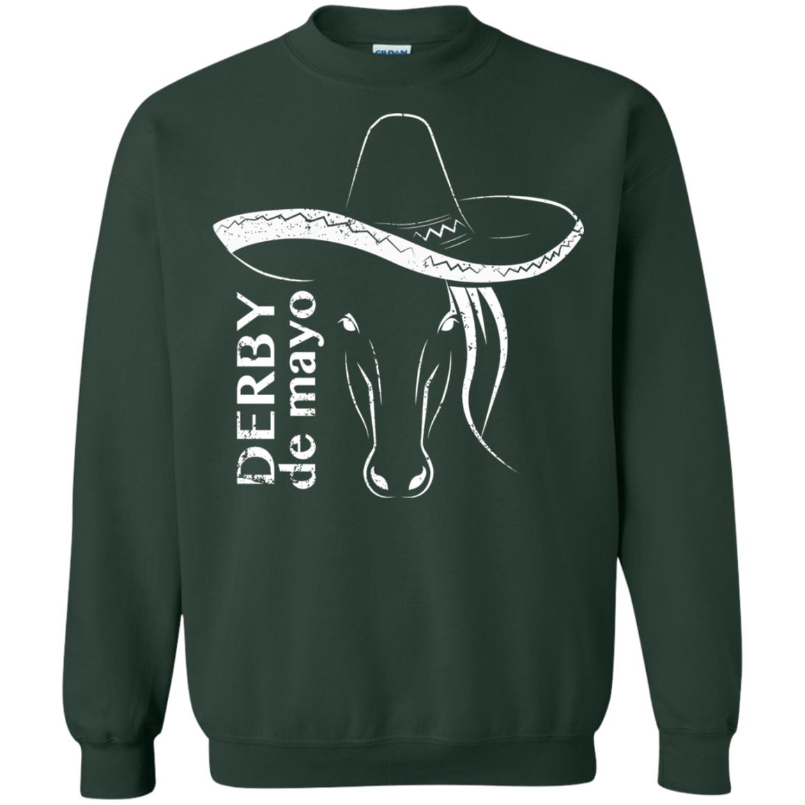 Derby De Mayo Sombrero Horse Race Shirt Forest Green