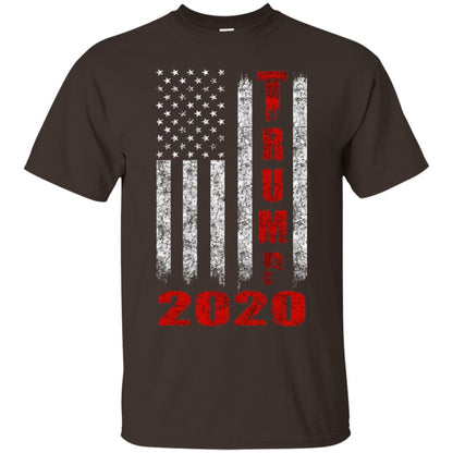 American Flag Vintage Design Trump 2020 T-shirt Dark Chocolate