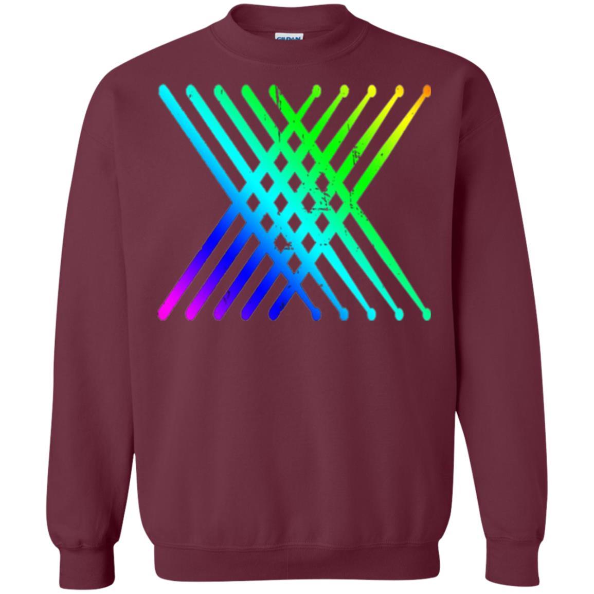 Drummer T-shirt Retro Vintage Drumsticks T-shirt Maroon